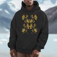 Ginkgo Leaves Opulent Foliage Abstract Mirror Image Unisex Hoodie