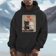 Kawaii Cat Couple Valentines Day Anime Cat Couple Heart Cat Hoodie