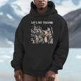 Let's Get Trashed Hoodie - Unisex Raccoon & Opossum Drinking Theme