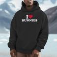 I Love Bunnies I Heart Bunnies Animal Lover Unisex Hoodie