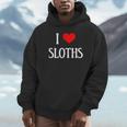 I Love Sloths I Heart Sloths Three Toed Tree Sloth Lover Unisex Hoodie