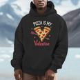 Pizza Is My Valentine Valentines Day Heart Pepperoni Lover Hoodie