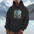 Raccoon Hoodie – Unique Moon-Howling Design for Unisex