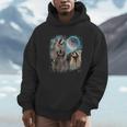 Raccoon Moon Howling Unisex Hoodie – For Men, Women & Kids
