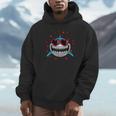 Shark Valentine Sunglasses Heart Cute Lovers Unisex Hoodie