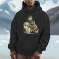 Vintage Distressed Jesus Raccoon Hug Unisex Hoodie for Raccoon Lovers
