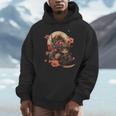 Vintage Japanese Samurai Ninja Cat Tattoo Kawaii Hoodie
