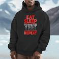 Vintage Yeet Apparel Saying Eat Sleep Repeat Hoodie