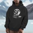 Graphic Wolf Howling Moon Forest Nature Wildlife Animal Hoodie