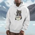 Cat Eating Ramen Vintage Japanese Noodles Hoodie