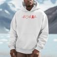 Heart Disease Awareness Month Ribbon Go Red Heart Hoodie