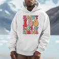 Retro Happy 100Th Day Of School Teachers Kid Happy 100 Days Hoodie