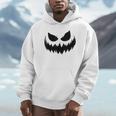 Scary Orange Jack o Lantern Shirt Spooky Pumpkin Face Unisex Hoodie