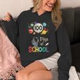 100 Days Of School Astronaut Holding Planet 100 Days Hoodie