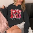 100 Days Of School Retro Disco Hearts 100Th Day Of School Hoodie