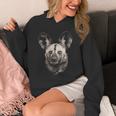 African Wild Dog Portrait Wildlife Safari Theme Unisex Hoodie