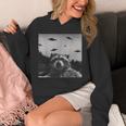 Alien UFO Raccoon Hoodie - Unisex Humor & Quirky Style