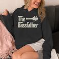 The Bassfather Distressed Bass Player Dad Fathers Day Hoodie