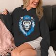 Blue Lions Salty Wearing Hat Salty Cool Lions Strong Lions Hoodie
