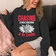 Chasing Chickens Is My Cardio Farmer Farming Animals Chicken Unisex Hoodie