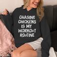 Chasing Chickens Is My Workout Routine I Chicken Unisex Hoodie