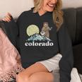 Colorado Banjo Bear Retro Style Mountains Sketch Unisex Hoodie