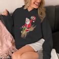 Cowboy Santa Xmas Reindeer Rodeo Christmas In Texas Unisex Hoodie