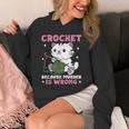 Crochet Because Murder Is Wrong Cat Knits Unisex Hoodie