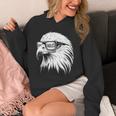 Eagles Face With Sunglasses Vintage Eagle Eyes Bird Lover Hoodie
