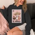 El Abuelo Grilling Grandpa Mexican Bingo Card Hoodie