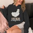 Fluffy Feathers Backyard Chicken Whisperer Silkie Chicken Lover Silky Chicken Small -Adult Short Sleeve Classic Fit Modern Classic Travel Poultry Enthusiasts Unisex Hoodie