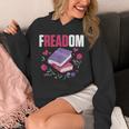 Freadom Anti Ban Books Freedom To Read Book Reading Unisex Hoodie