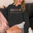 Freadom Definition Freadom Reading I Read Banned Books Tee Unisex Hoodie