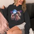 Three Groundhog Moon 3 Groundhog Head Groundhog Day Hoodie