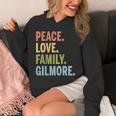 Gilmore Last Name Peace Love Family Matching Unisex Hoodie