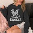 Go Eagles Fly Vintage Eagles Flying Bird Inspirational Hoodie