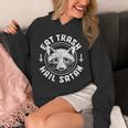 Gothic Raccoon Hoodie - Hail Satan with Trash-Eating Design