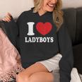 I Heart Love Ladyboys Asia Lover Thailand Ladyboy Unisex Hoodie