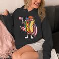 Hot Dog Day Sunglasses American Flag USA 4th Of July Funny Unisex Hoodie