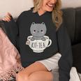 Kit-Tea Cute Kitten In Tea Cup Cat Lover Cat Pun Unisex Hoodie