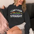 LGBTQ Queer Lesbian Gay Pride I Can't Even Think Straight Unisex Hoodie