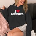 I Love Bunnies I Heart Bunnies Animal Lover Unisex Hoodie