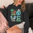 Love Earth Day Planet 2025 Anniversary Environmental Animals Hoodie