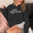 Offline Graphic Humour Holiday Leave Work Novelty Unisex Hoodie