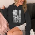Patriotic Dirt Biking American Flag Rider Motocross Riding Unisex Hoodie