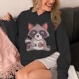 Raccoon Cookie Design Hoodie - Adults Small Unisex - Fun Animal Theme