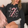 Red And White Candy Cane Santa Christmas Hoodie