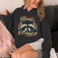 Retro Raccoon Hoodie - Live Fast Eat Trash - Unisex Casual Wear
