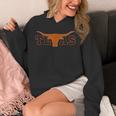Texas State Orange Graphic Proud Texans Distressed Hoodie