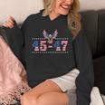 Trump 2024 45 47 Vintage American Flag Retro 4547 Trump 2024 Hoodie
